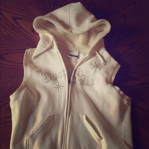 South Pole Sleeveless White Hoodie